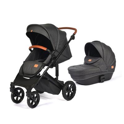 China 2 of 1 European Baby Pram EN1888 Fashion 2 in 1 Pram Set with High Seat Landscape Baby Strollers for sale