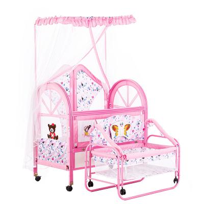 China Modern Metal Baby Cribs Bedroom Furniture Kids Huts Iron Cuna Para Bebe Bed for sale