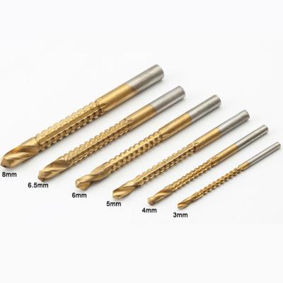 China Fast Speed ​​Drilling Hot Selling Torsion Drill Panel Drilling Curve High Speed ​​Steel Serrated Wood Cutting for sale