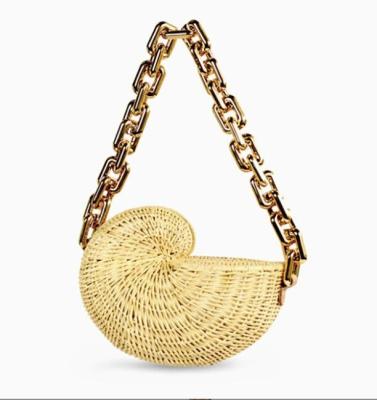 China Wholesale High Quality Handmade Woven Wicker Bags Fashion Lady Beach Bag Rattan Straw Bag Bali Bamboo Basket for sale