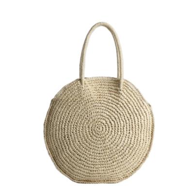 China High Quality Wholesale Woven Rattan Half Round Beach Handbags Straw Bag Vacation Handmade Beach Bag for sale