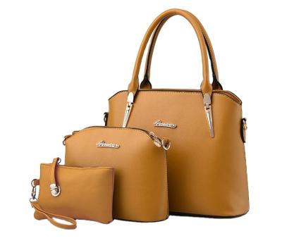 China Motion Detection Wholesale Pu Leather Top-handle Handbags 3pcs set Shoulder Bag Women Hand Bags Handbags Mini Purses And Handbags Women for sale