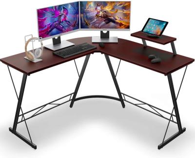 China Convertible Single Wood L-Shaped Computer Desk Corner Desk PC Latop Table Gaming Workstation for Home-Living Room-Office Furniture for sale