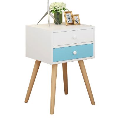 China Modern White Color Bed Side Table Luxury Bedside Table With Drawers for sale