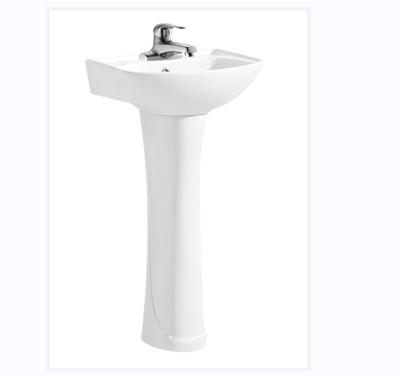 China modern export ceramic white pedestal washbasin for bathroom for sale