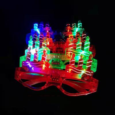 China The New Protective Sale Christmas New Years Eve Other Luminous Lead Glasses Party Decoration Set Glass Frame Birthday Party Decoration Set for sale