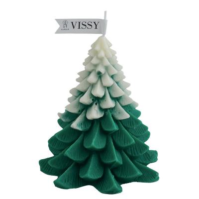 China Cake Decorating Christmas Tree Scented Candles Holiday Party Scene Decoration Candles Souvenirs Christmas Wholesale for sale