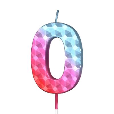 China Birthdays Hot Wholesale Ex-factory Low Price High Quality Fancy Happy Birthday Multicolor Candles Ten Number Candle for sale