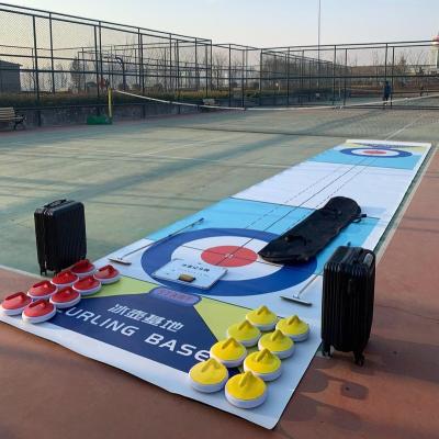 China Land curling floor curling sports equipment with curling stones and Artificial ice curling sheet for land use for sale