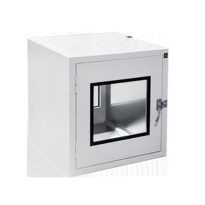 China Single Gmp Embedded Static Pass Box Window Mechanical Interlock Voor de voedingsindustrie / ziekenhuis Te koop