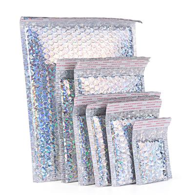 Κίνα Custom biodegradable 4x7 courier bag large holographic metallic padded bubble envelopes mailer bag for jewelry package προς πώληση