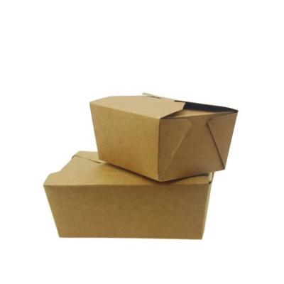 Chine Factory Takeaway Fast Food Boxes Container Cardboard Eco Friendly Paper Containers Kraft Paper Box Food à vendre