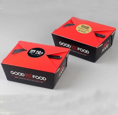 중국 Leakproof lunch paper box for food packaging / biodegradable take away food kraft paper box 판매용