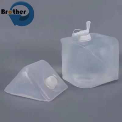 China Cubitainer Stock 10-20L Cross-Border LDPE Food Grade Foldable Water Storage Bucket Square Plastic Soft Water Bag with Tap for sale