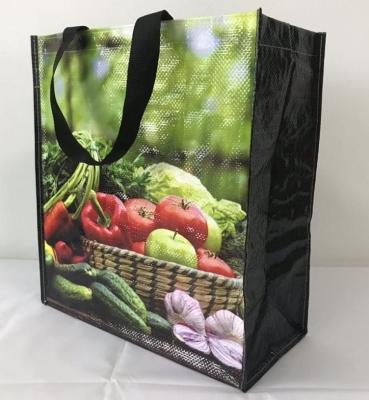 China Foldable Recyclable Plastic Printed Tote Carry Handle Plastic Shopping Bag à venda