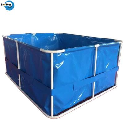 China Tarpaulin pond foldable plastic round tank tarpoline fish tank tarpaulin pond fish farming tank Te koop