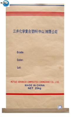 Chine Empty Tile Adhesive Bags 20 Kg 25kg 50kg Logo Print 2 Ply Kraft Paper Laminated PP Woven Valve Cement Bag à vendre