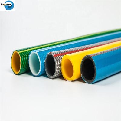 China High Pressure PVC Water Hose Flexible Pipe Plastic Tubes Colorful PVC Braided Fiber Reinforced Net Hose for sale