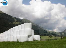 Cina China White Hay Cover Tarps , Plastic PP Woven Hay Bale Stack Covers For Wrapping Alfalfa Hay in vendita