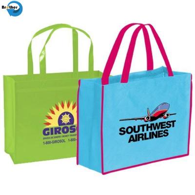 中国 Wholesale Price Custom Printed Recycle Reusable PP Laminated Non Woven Tote Shopping Bags 販売のため