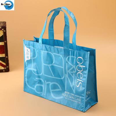 China Cheap Custom Promotion Simple PP Non-Woven Shopping Bag Recyclable Foldable Laminated Nonwoven Carrier Te koop