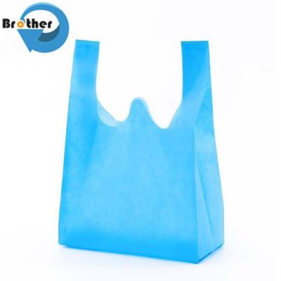 Κίνα High Quality Customized Reusable Eco-Friendly Non Woven Vest Bags W Cut T Shirt Non Woven Bags for Shopping προς πώληση