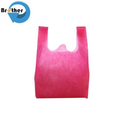 중국 Promotional PP Non Woven TNT Bags/Polypropylene Nonwoven T Shirt Bags Bag/T-Shirt Non-Woven Vest Carrier Shopping Bag 판매용