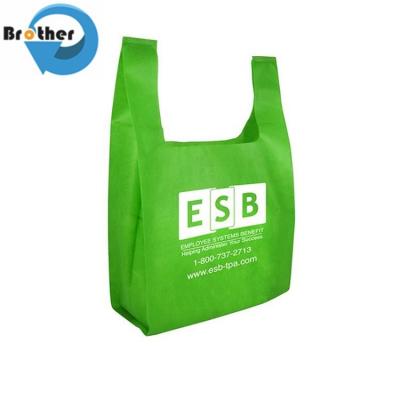 중국 Multicolor Customized D W U Cut Foldable Reusable Non Woven T-Shirt Bag for Shopping Packing 판매용