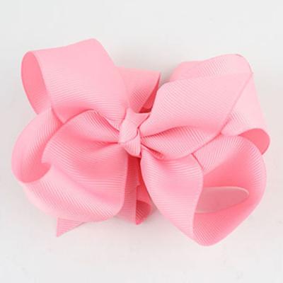 China Beautiful Friendly Material Double Layers Stacked Ribbon Hair Bows With Clip for sale