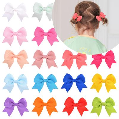 China Wholesale Hair Bow Clip Baby Girl Baby Girls Child Hairpin Knot Hairpin Accessory Pure Color Custom Made for sale