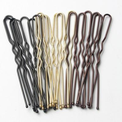 China European and American style 6 cm women metal fancy u shape colored hair pins hair clips for sale