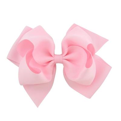 China Custom hairpin girls grosgrain hair bow accessory tie wholesale girl child hair bow clip for sale