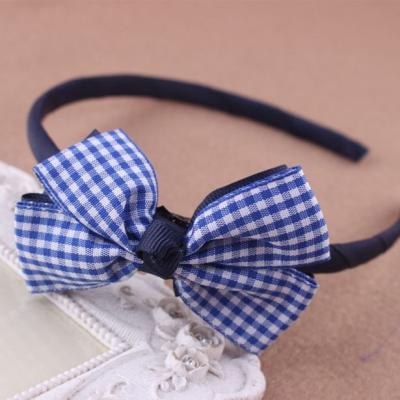 China High quality European and American style China baby girl grosgrain ribbon hair bows new style handmade headband for baby for sale