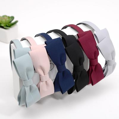 China Handmade Headband New Arrival Girls Double Layers Bow Headband Fashion Lady Elegant Headband For Women for sale