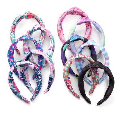 China Soft Wide Fabric Headband Designer Plastic Hair Accessories Ladies Hair Accessories Knot Wide Headband for sale