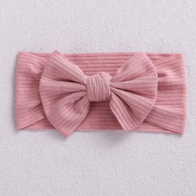 China Baby Headband 8cm Wide Bow Baby Headband Knitted Kids Headband for sale