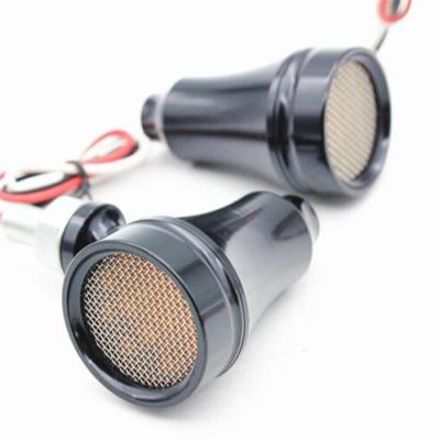 中国 Black Light Aluminum Motorcycle Turn Indicator Binker Light Retro Turn Signals For Cafe Racer Retro 販売のため