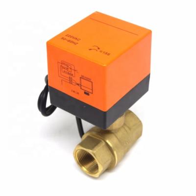 China Air Conditioning Floor Heating Parts Electric Two Way Ball Valve Three Wire Control Two Control Brass Water Heat DN15 for sale