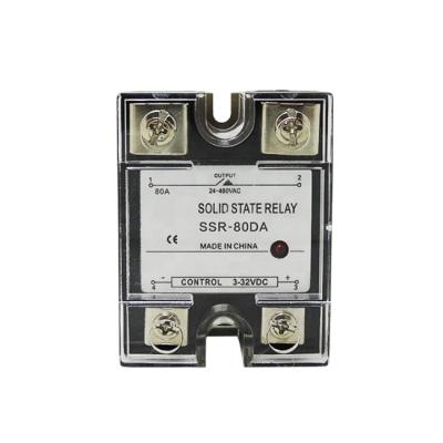 China Factory Markets Regulating Voltage 3-32V Single Phase 80DA SSR Solid State Relay Sealed Relay for sale