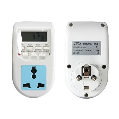 China 220V-240V Timer Timer Socket Digital Timer Socket Programmable Electronic EU AL-06 Socket for sale