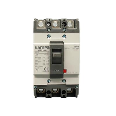 China Kampa ABN 103C 3P ​​AC600V/DC250V MCCB ABN 103C Molded Case Circuit Breakers for sale