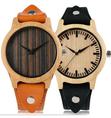 China Wholesale Japanese Wood Movement Water Resistant Mineral Glass Water Resistant Strap Wooden Watches for Men and Women for sale