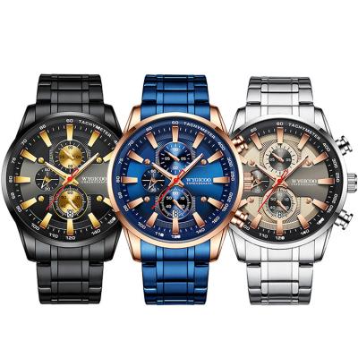 China Low MOQ Luxury Custom Dial Auto Date WYGICOO OEM Mens Chronograph Watch for sale