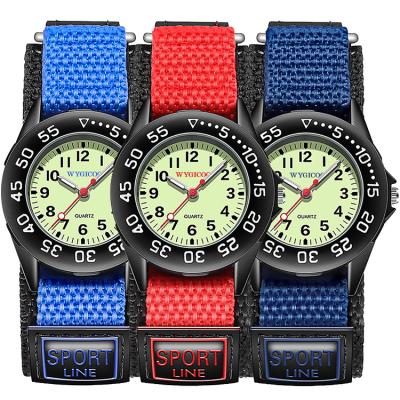 China WYGICOO Luminous Custom Watch Pour Garcon Reloj Para Ninos Bezel Hand Spin Nylon Branded Watch For Boy In Low Price for sale