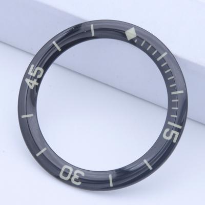 China Custom Luxury Green Luminous Adhesive 3M Tape Printing WYGICOO Bisel Reloj Tilt Replace Sapphire Glass Watch Bezel Insert Watch for sale