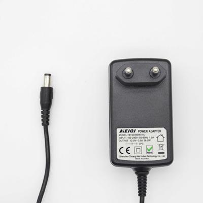 China High Quality Durable LED Light Factory Price AC DC 12V 3A 36W Black Power Adapters Charger for sale