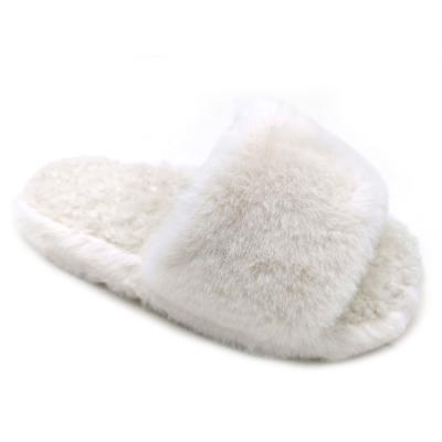 China New Fashion Trend Style Fur Slippers Feminine Women Winter Slippers Warm Indoor Slip for sale