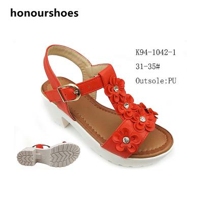 China Wholesale PU European Comfortable Casual Girls Fancy Sandals For Summer for sale