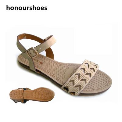 China New European Designs Comfortable Stylish Girls Summer Factory Price Flat Sandals for sale