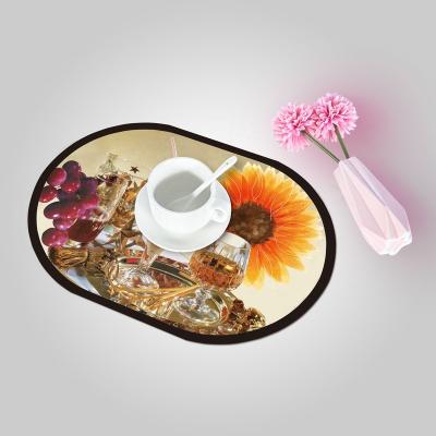 China Custom Wholesale Waterproof Food Plastic Silicone Kids Non-Slip Table Place Mats for sale